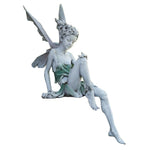 Tudor And Turek Sitting Fairy Statue Garden Ornament Resin Craft Landscaping Yard Decoration Fairy Tale Statue Home Decoration