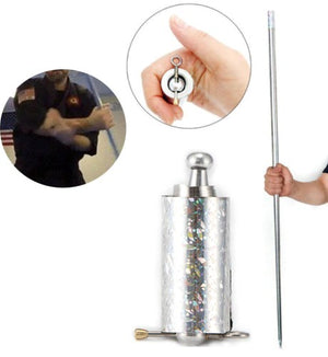 Global Trend™ Martial Arts Pocket Staff  - High Quality Stainless Steel Silver