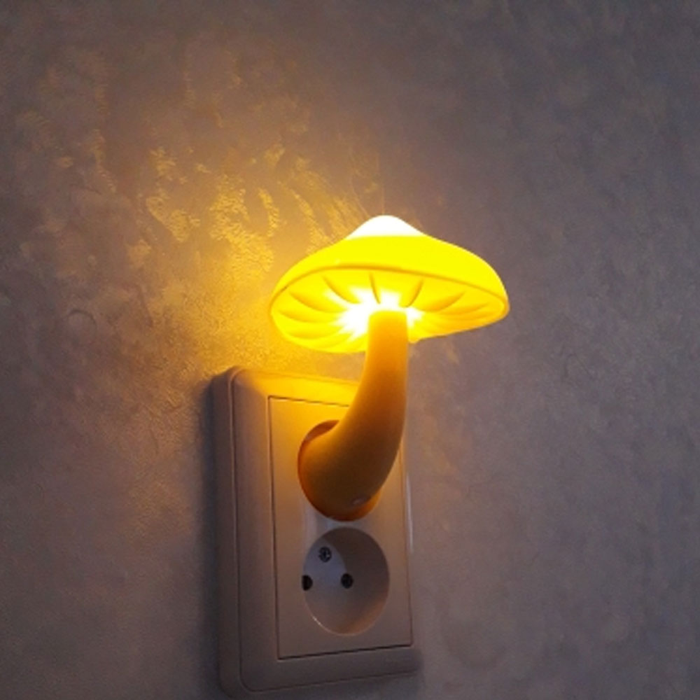Night LED Light Mushroom - Wall Socket Lamp EU/US Plug